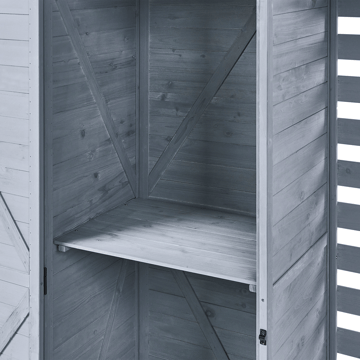 Redskapsbod Cengio 57x130 cm - Grå/Svart - Hage - Uterom & feriehus - Lagringshus & boder - Redskapsboder
