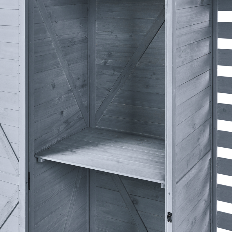Redskapsbod Cengio 57x130 cm - Grå/Svart - Hage - Uterom & feriehus - Lagringshus & boder - Redskapsboder