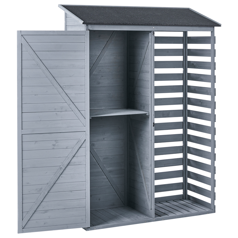 Redskapsbod Cengio 57x130 cm - Grå/Svart - Hage - Uterom & feriehus - Lagringshus & boder - Redskapsboder