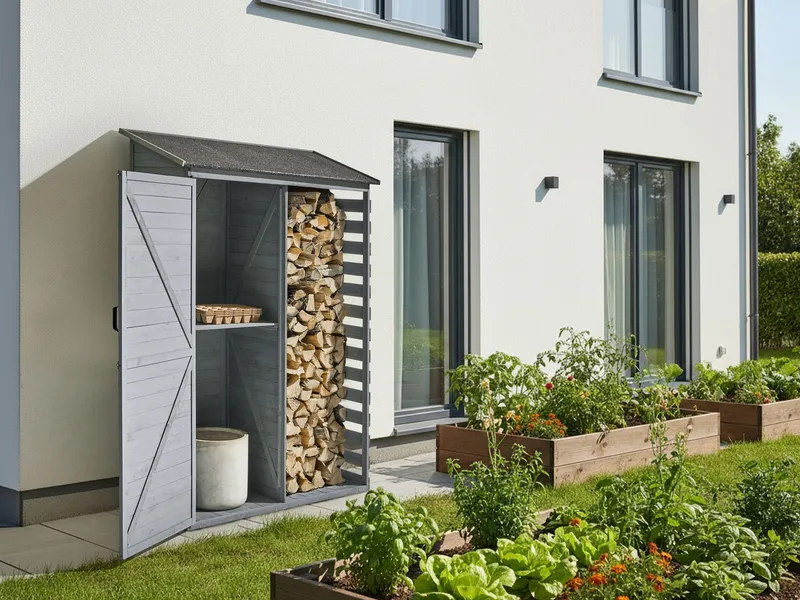 Redskapsbod Cengio 57x130 cm - Grå/Svart - Hage - Uterom & feriehus - Lagringshus & boder - Redskapsboder