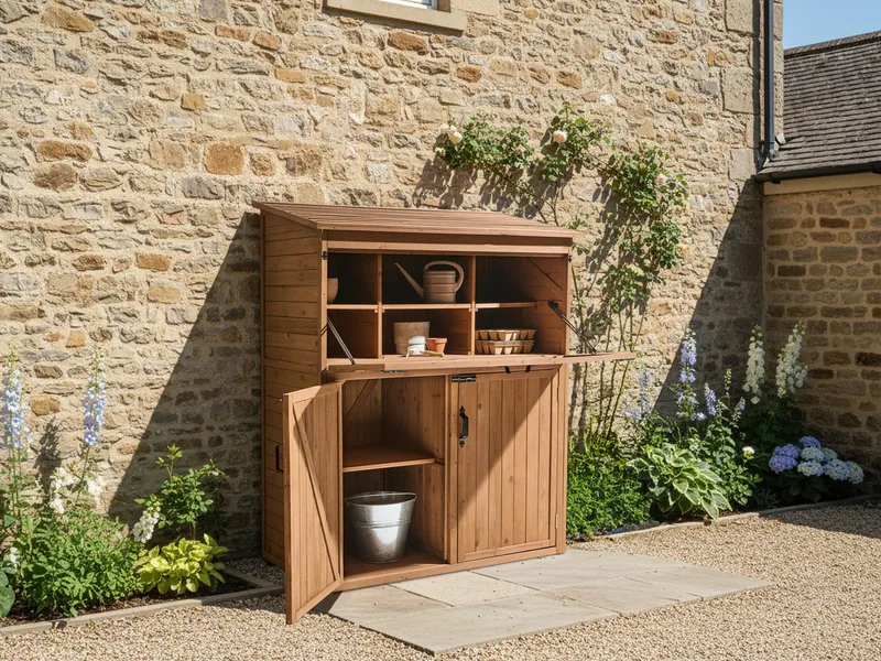 Redskapsbod Toffia 127 cm 66 cm - Brun - Hage - Uterom & feriehus - Lagringshus & boder - Redskapsboder