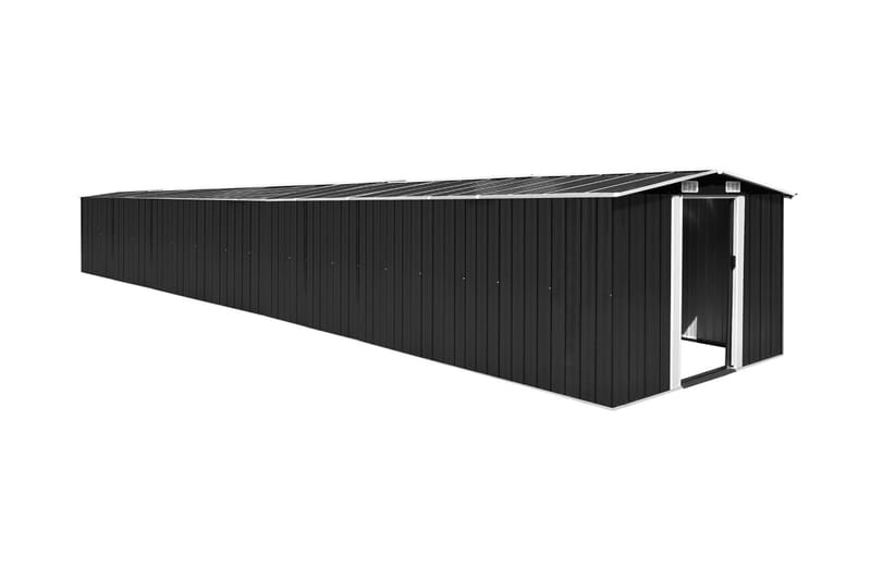 Hageskur antrasitt 257x990x181 cm galvanisert stål - Antrasittgrå - Hage - Uterom & feriehus - Lagringshus & boder - Redskapsboder