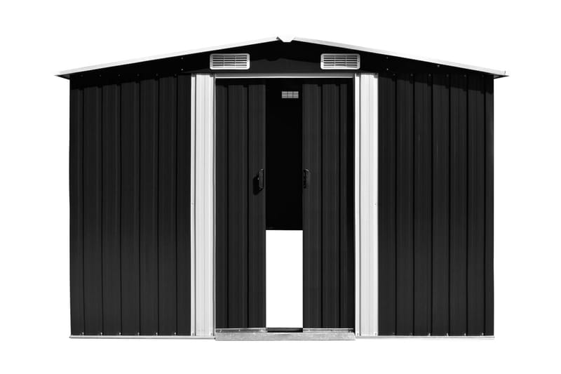 Hageskur antrasitt 257x990x181 cm galvanisert stål - Antrasittgrå - Hage - Uterom & feriehus - Lagringshus & boder - Redskapsboder