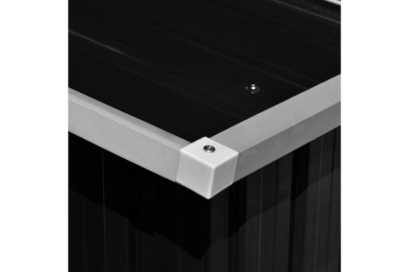 Hageskur antrasitt 257x990x181 cm galvanisert stål - Antrasittgrå - Hage - Uterom & feriehus - Lagringshus & boder - Redskapsboder