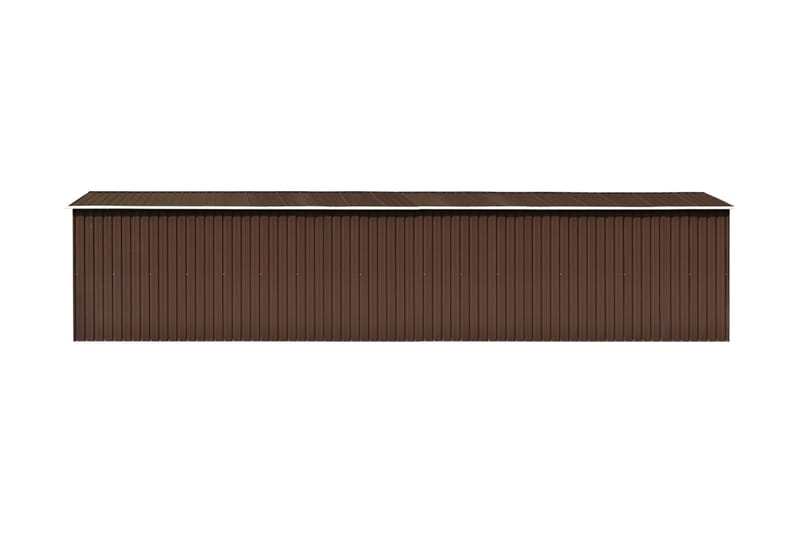 Hageskur brun 257x990x181 cm galvanisert stål - Brun - Hage - Uterom & feriehus - Lagringshus & boder - Redskapsboder