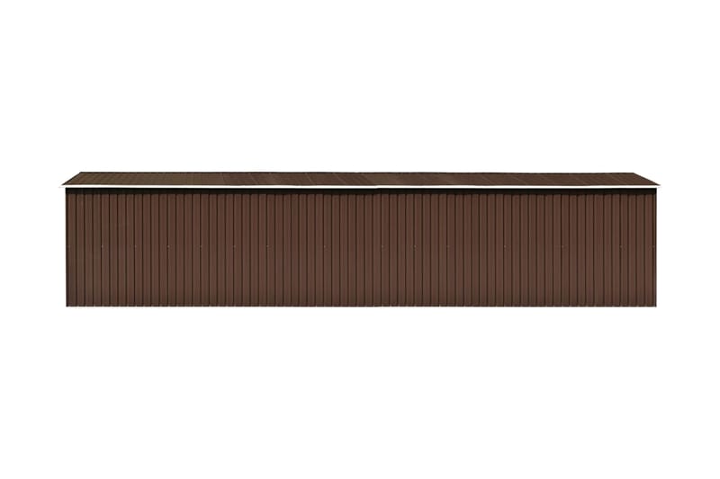 Hageskur brun 257x990x181 cm galvanisert stål - Brun - Redskapsboder