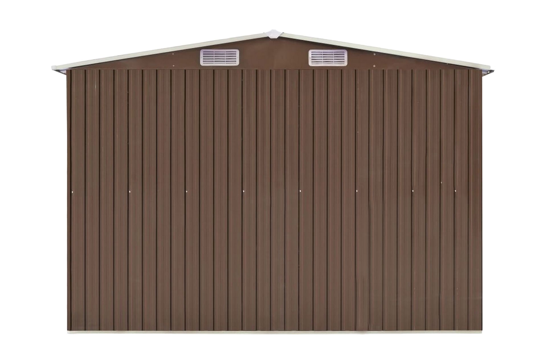 Hageskur brun 257x990x181 cm galvanisert stål - Brun - Hage - Uterom & feriehus - Lagringshus & boder - Redskapsboder