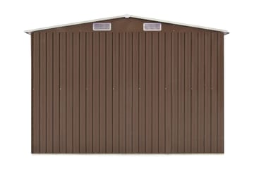 Hageskur brun 257x990x181 cm galvanisert stål - Brun - Hage - Uterom & feriehus - Lagringshus & boder - Redskapsboder