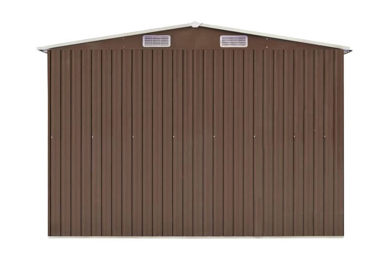 Hageskur brun 257x990x181 cm galvanisert stål - Brun - Hage - Uterom & feriehus - Lagringshus & boder - Redskapsboder