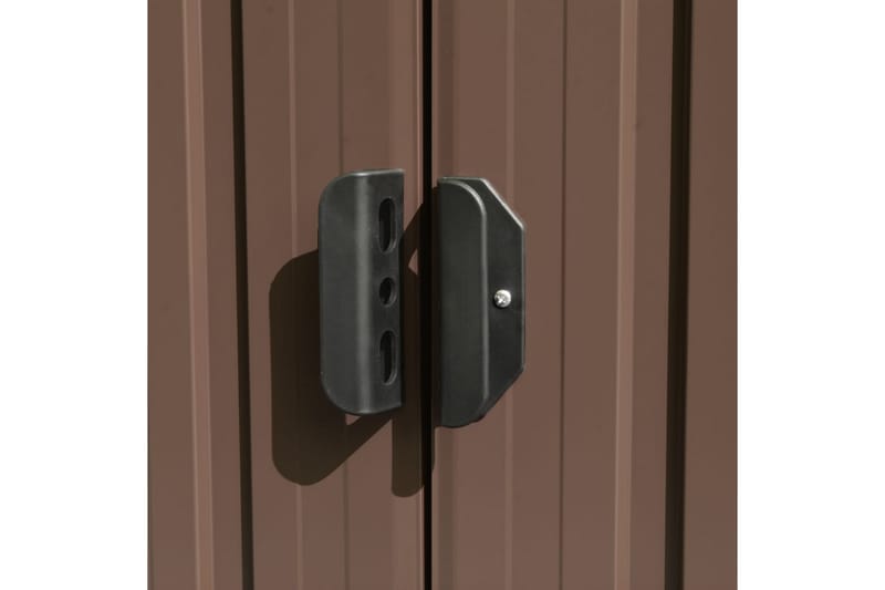 Hageskur brun 257x990x181 cm galvanisert stål - Brun - Hage - Uterom & feriehus - Lagringshus & boder - Redskapsboder