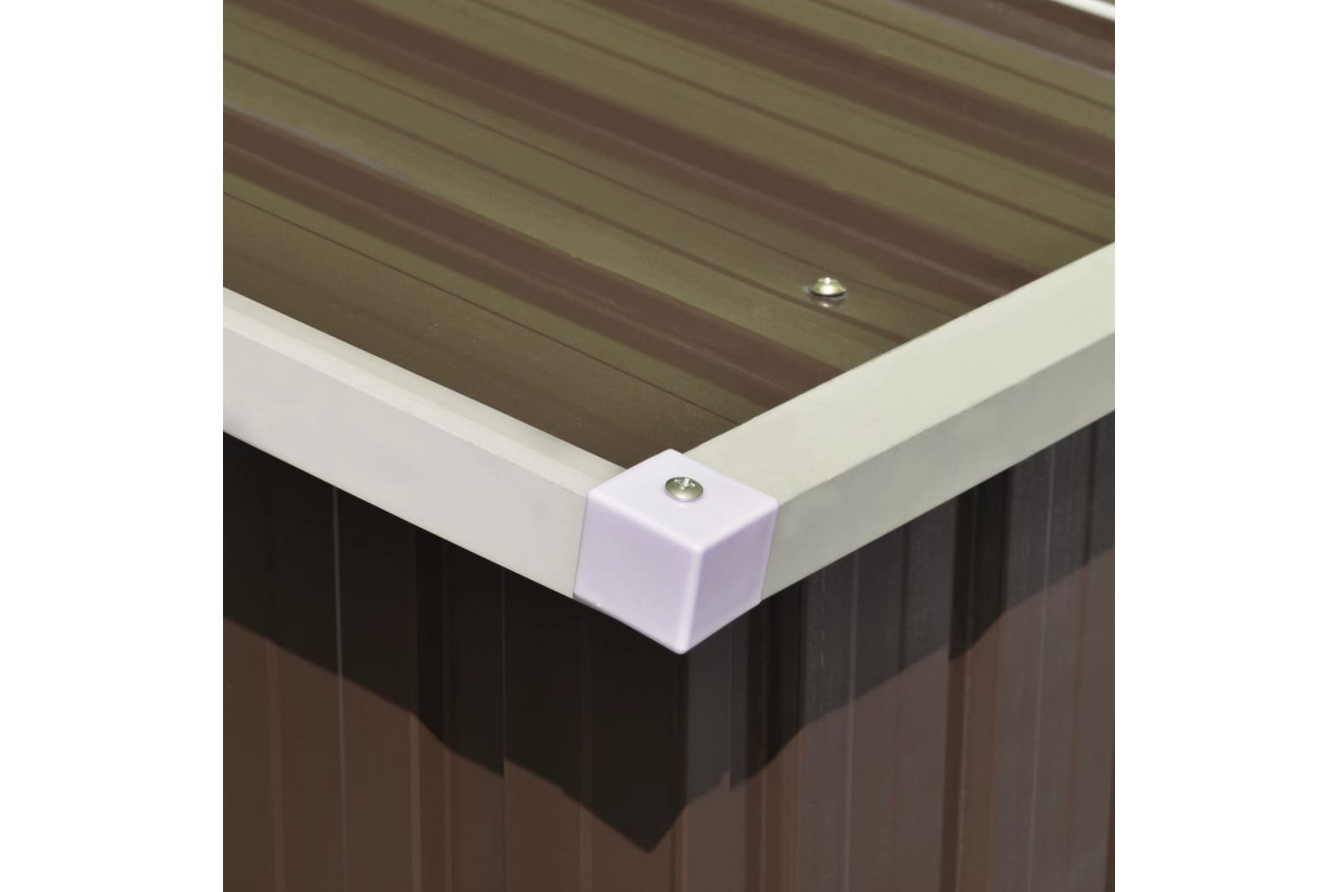 Hageskur brun 257x990x181 cm galvanisert stål - Brun - Hage - Uterom & feriehus - Lagringshus & boder - Redskapsboder