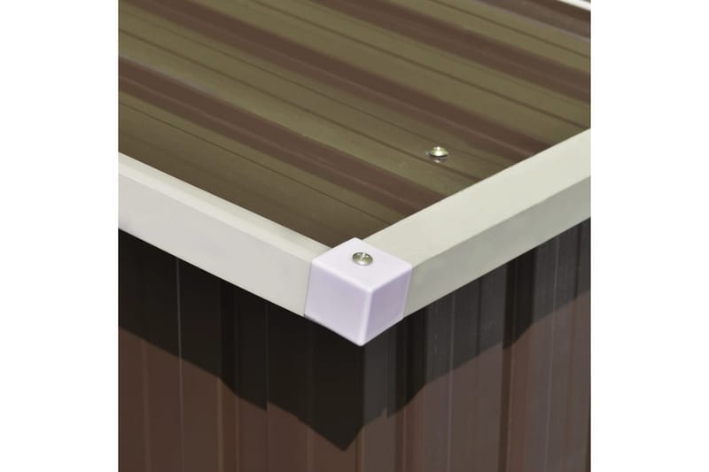 Hageskur brun 257x990x181 cm galvanisert stål - Brun - Hage - Uterom & feriehus - Lagringshus & boder - Redskapsboder