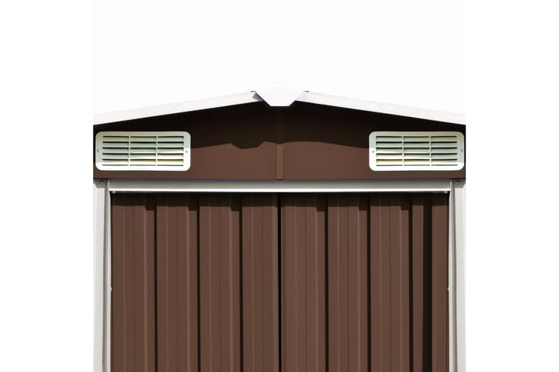 Hageskur brun 257x990x181 cm galvanisert stål - Brun - Hage - Uterom & feriehus - Lagringshus & boder - Redskapsboder