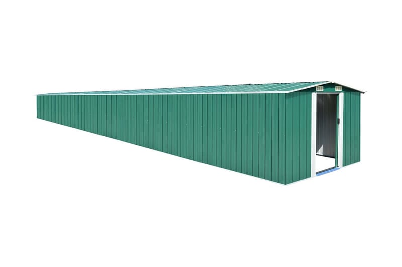 Hageskur grønn 257x990x181 cm galvanisert stål - grønn - Hage - Uterom & feriehus - Lagringshus & boder - Redskapsboder