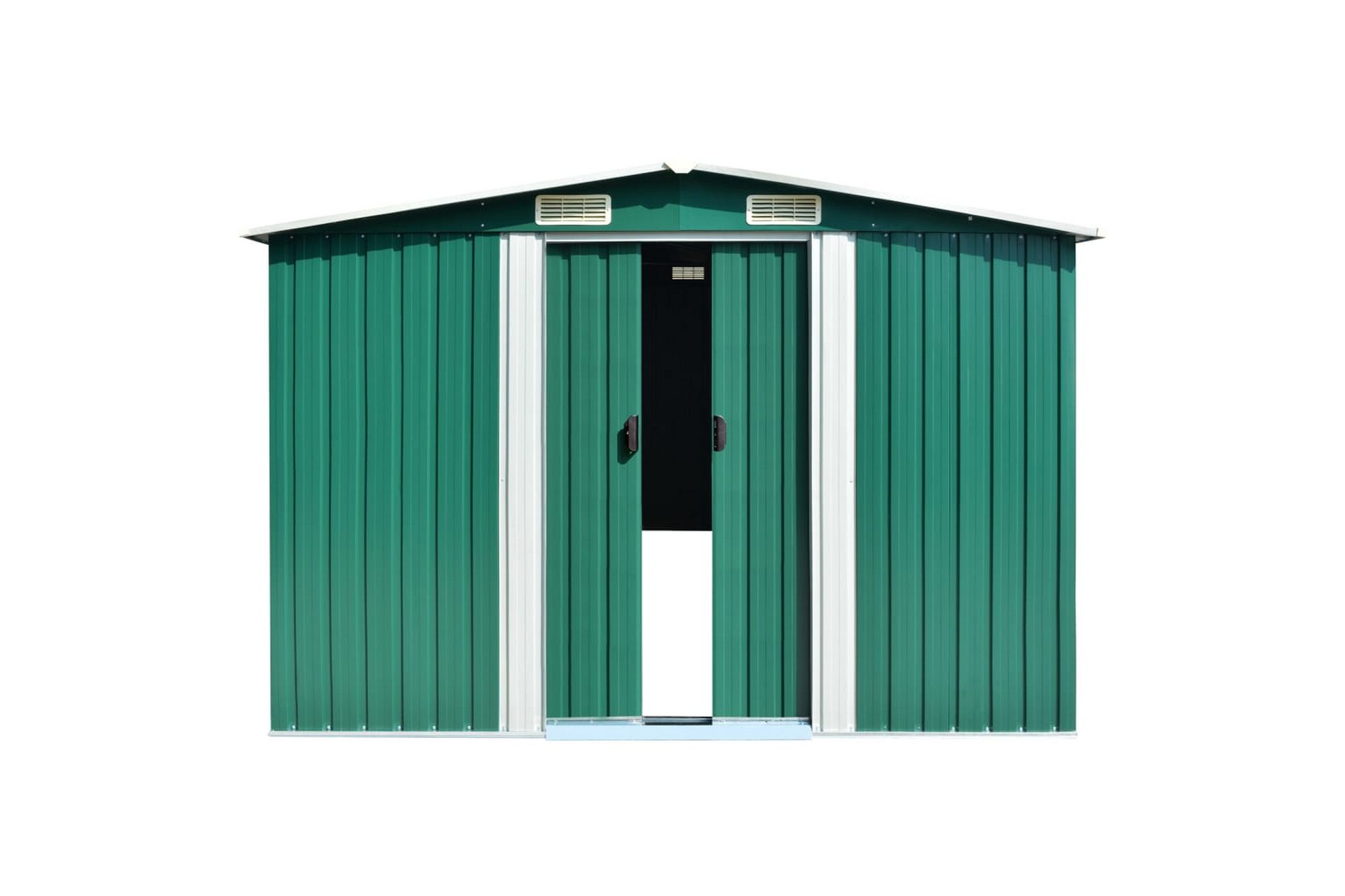 Hageskur grønn 257x990x181 cm galvanisert stål - grønn - Hage - Uterom & feriehus - Lagringshus & boder - Redskapsboder