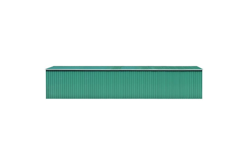 Hageskur grønn 257x990x181 cm galvanisert stål - grønn - Redskapsboder