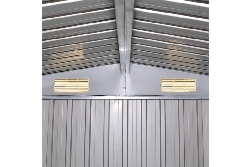 Oppbevaringsskur til hage grønn metall 257x205x178 cm - grønn - Hage - Uterom & feriehus - Lagringshus & boder - Redskapsboder