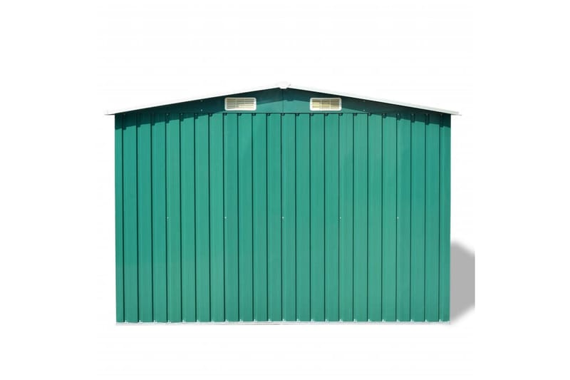 Oppbevaringsskur til hage grønn metall 257x205x178 cm - grønn - Hage - Uterom & feriehus - Lagringshus & boder - Redskapsboder
