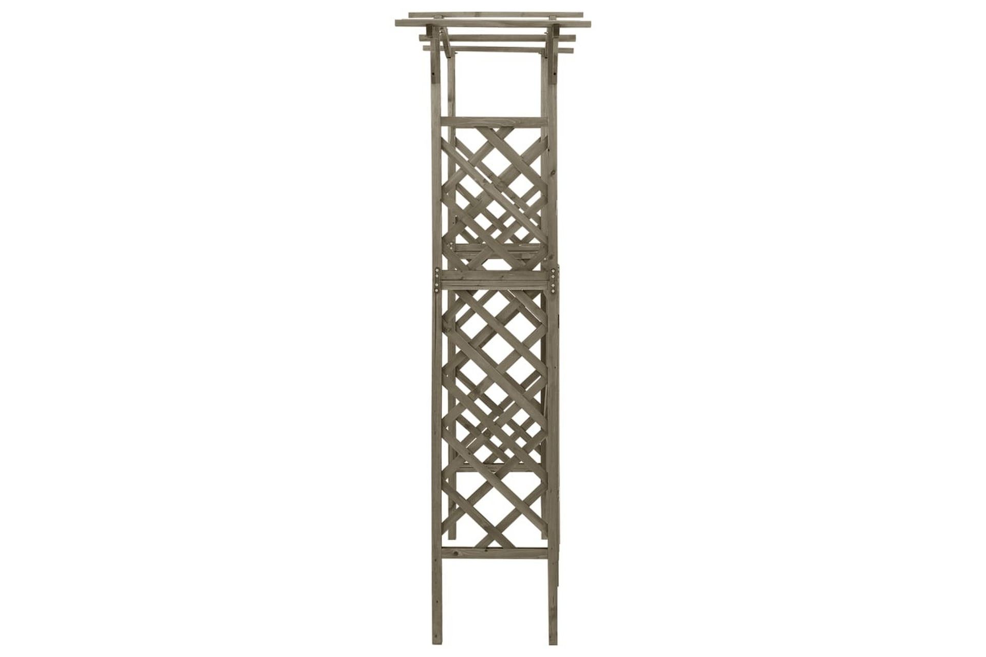 Pergola med port 116x40x204 cm heltre gran grå - Grå - Hage - Uterom & feriehus - Lagringshus & boder - Redskapsboder