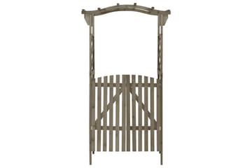 Pergola med port 116x40x204 cm heltre gran grå - Grå - Hage - Uterom & feriehus - Lagringshus & boder - Redskapsboder