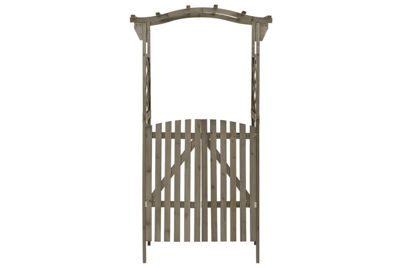 Pergola med port 116x40x204 cm heltre gran grå - Grå - Hage - Uterom & feriehus - Lagringshus & boder - Redskapsboder