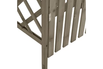 Pergola med port 116x40x204 cm heltre gran grå - Grå - Hage - Uterom & feriehus - Lagringshus & boder - Redskapsboder