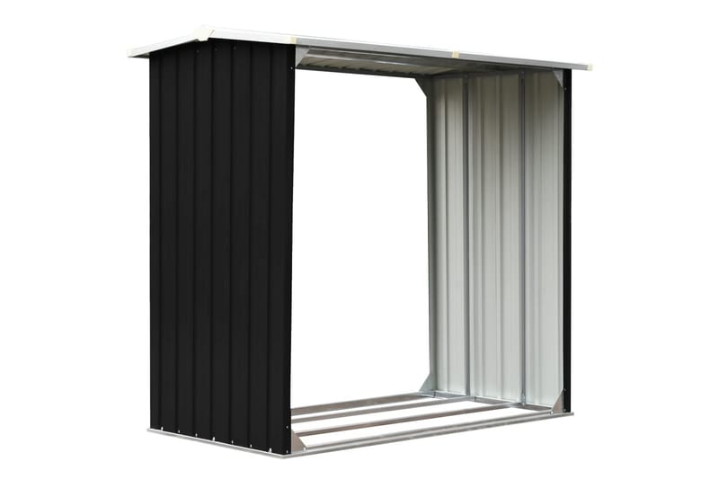 Vedskjul galvanisert stål 172x91x154 cm antrasitt - Hage - Uterom & feriehus - Lagringshus & boder - Redskapsboder