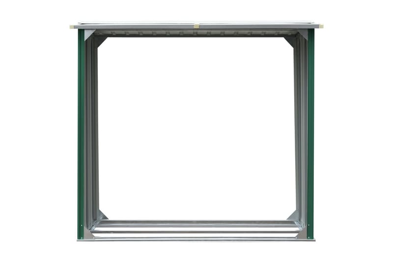 Vedskjul galvanisert stål 172x91x154 cm grønn - Hage - Uterom & feriehus - Lagringshus & boder - Redskapsboder