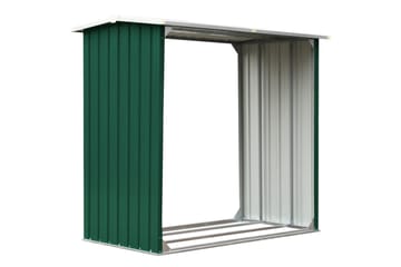 Vedskjul galvanisert stål 172x91x154 cm grønn - Hage - Uterom & feriehus - Lagringshus & boder - Redskapsboder