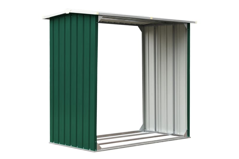 Vedskjul galvanisert stål 172x91x154 cm grønn - Hage - Uterom & feriehus - Lagringshus & boder - Redskapsboder