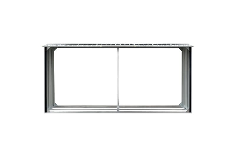 Vedskjul galvanisert stål 330x92x153 cm antrasitt - Hage - Uterom & feriehus - Lagringshus & boder - Redskapsboder