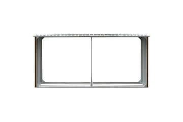 Vedskjul galvanisert stål 330x92x153 cm brun - Hage - Uterom & feriehus - Lagringshus & boder - Redskapsboder