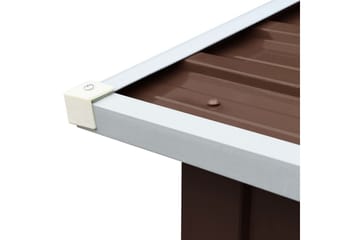 Vedskjul galvanisert stål 330x92x153 cm brun - Hage - Uterom & feriehus - Lagringshus & boder - Redskapsboder