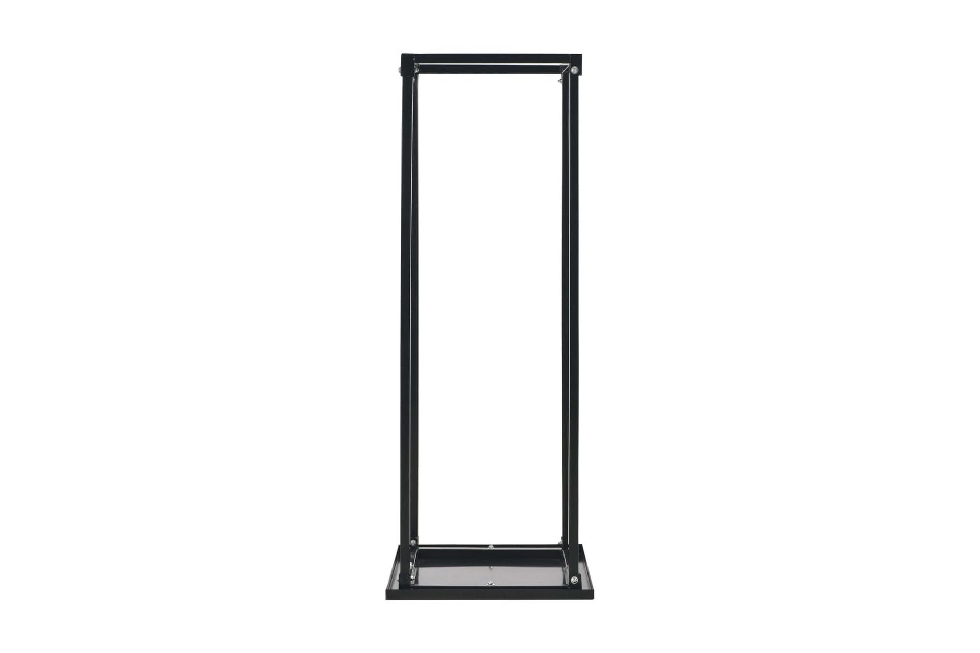 Vedstativ med base svart 37x37x113 cm stål - Svart - Hage - Uterom & feriehus - Lagringshus & boder - Redskapsboder