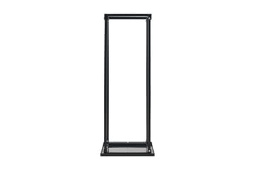 Vedstativ med base svart 37x37x113 cm stål - Svart - Hage - Uterom & feriehus - Lagringshus & boder - Redskapsboder