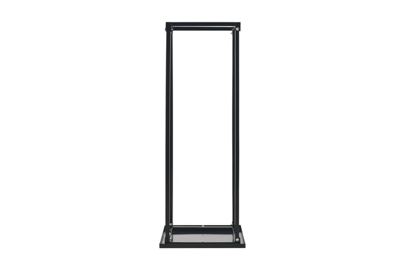 Vedstativ med base svart 37x37x113 cm stål - Svart - Hage - Uterom & feriehus - Lagringshus & boder - Redskapsboder