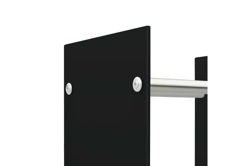Vedstativ svart 40x35x60 cm glass - Hage - Uterom & feriehus - Lagringshus & boder - Redskapsboder