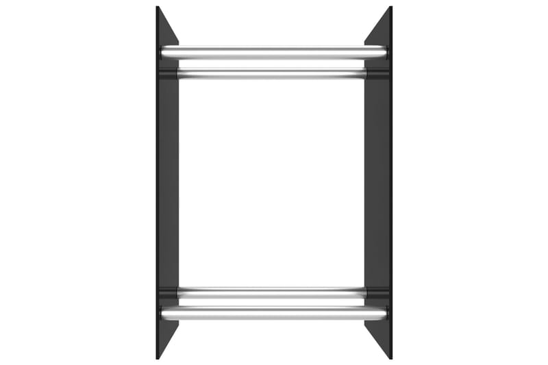 Vedstativ svart 40x35x60 cm glass - Hage - Uterom & feriehus - Lagringshus & boder - Redskapsboder