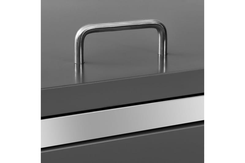 Søppeldunkskur dobbelt 138x77,5x115,5 cm rustfritt stål - Antrasittgrå - Hage - Uterom & feriehus - Lagringshus & boder - Søppelskur