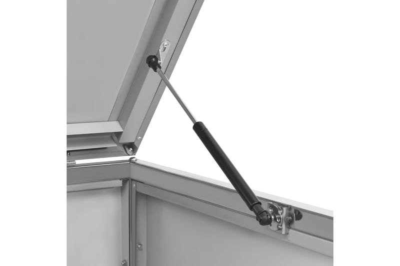 Søppeldunkskur dobbelt 138x77,5x115,5 cm rustfritt stål - Grå - Hage - Uterom & feriehus - Lagringshus & boder - Søppelskur