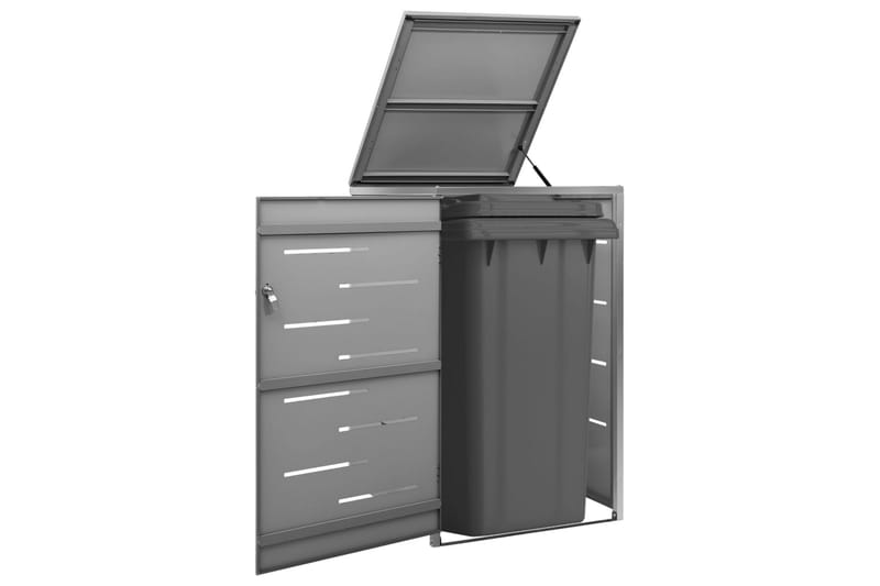 Søppeldunkskur enkelt 69x77,5x115 cm rustfritt stål - Antrasittgrå - Hage - Uterom & feriehus - Lagringshus & boder - Søppelskur