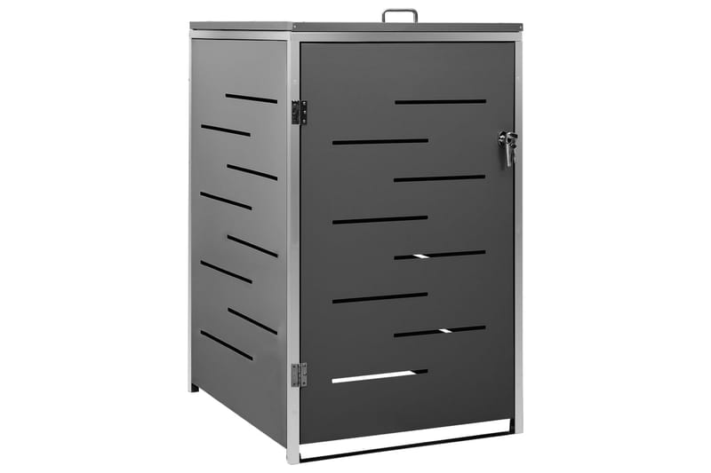 Søppeldunkskur enkelt 69x77,5x115 cm rustfritt stål - Antrasittgrå - Hage - Uterom & feriehus - Lagringshus & boder - Søppelskur