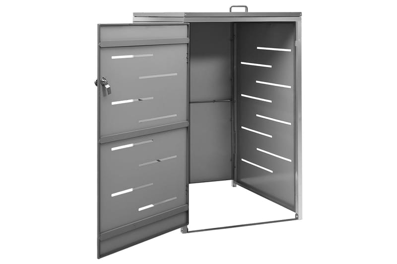 Søppeldunkskur enkelt 69x77,5x115 cm rustfritt stål - Antrasittgrå - Hage - Uterom & feriehus - Lagringshus & boder - Søppelskur