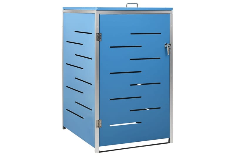 Søppeldunkskur enkelt 69x77,5x115 cm rustfritt stål - Blå - Hage - Uterom & feriehus - Lagringshus & boder - Søppelskur