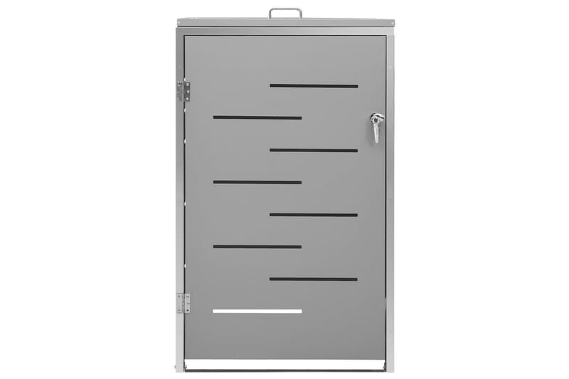 Søppeldunkskur enkelt 69x77,5x115 cm rustfritt stål - Grå - Hage - Uterom & feriehus - Lagringshus & boder - Søppelskur