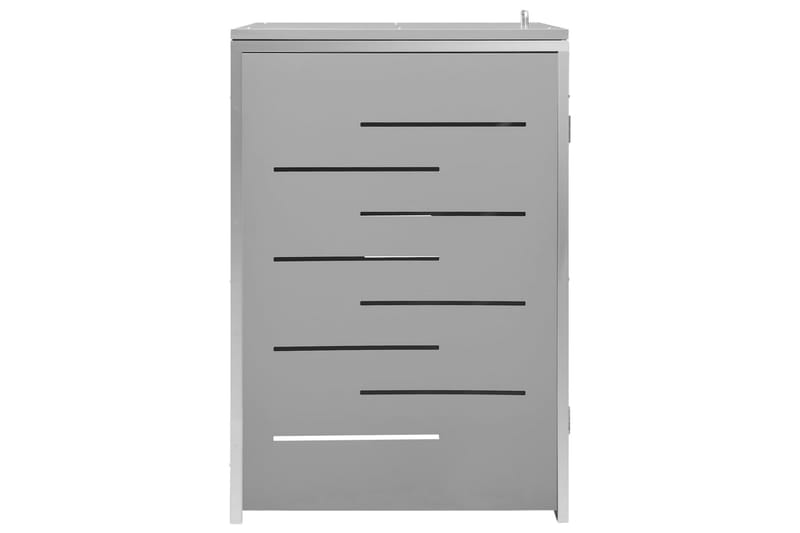 Søppeldunkskur enkelt 69x77,5x115 cm rustfritt stål - Grå - Hage - Uterom & feriehus - Lagringshus & boder - Søppelskur