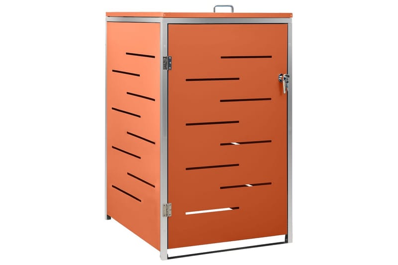Søppeldunkskur enkelt 69x77,5x115 cm rustfritt stål - Oransj - Hage - Uterom & feriehus - Lagringshus & boder - Søppelskur