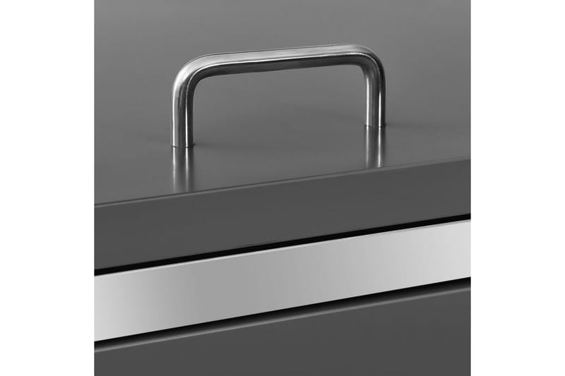 Søppeldunkskur firedobbelt 276,5x77,5x115,5 cm - Antrasittgrå - Hage - Uterom & feriehus - Lagringshus & boder - Søppelskur