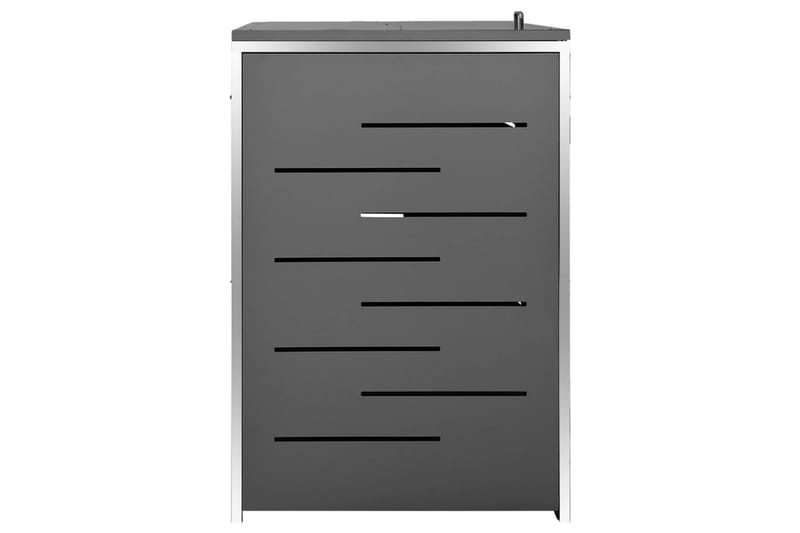 Søppeldunkskur firedobbelt 276,5x77,5x115,5 cm - Antrasittgrå - Hage - Uterom & feriehus - Lagringshus & boder - Søppelskur