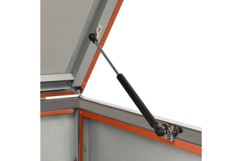 Søppeldunkskur trippelt 207x77,5x115 cm rustfritt stål - Oransj - Hage - Uterom & feriehus - Lagringshus & boder - Søppelskur
